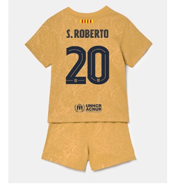 Barcelona Sergi Roberto #20 babykläder Bortatröja barn 2022-23 Korta ärmar (+ Korta byxor)